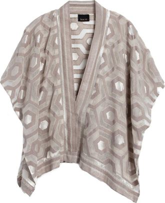 Saachi Geo Poncho in Cream at Nordstrom Rack