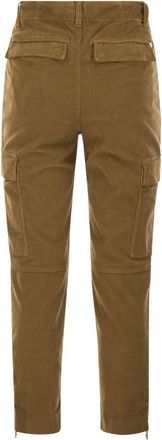 Dondup Womens Velvet Cargo Pants - Eve - Brown Cotton - Size 27 (Waist)