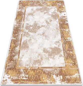 RugsX Rugsx - Carpet acrylic vals 0W1738 H02 58 Frame marble vintage beige / copper orange 80x100 cm