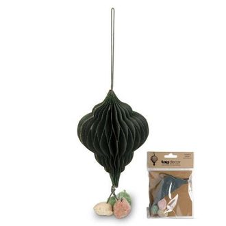 Tag Pom Pom Honey Comb Green Multi Hanging Xmas Ornament at Nordstrom