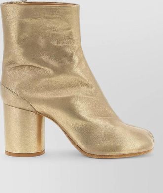 Maison Margiela leather metallic ankle boots