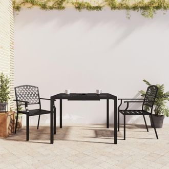 vidaXL Juego De Comedor De Jard&iacute;n 3 Piezas Acero Gris Antracita Vidaxl
