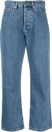 3x1 Donkerblauwe Cropped Leg Jeans - Dames - Cropped Jeans - Blauw - W29 - Katoen - Jeans