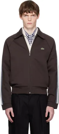 LACOSTE ブラウン MA-1ジャケット FR 46 / US XS Men's Paris Zip-Up Sweatshirt - Sweaters & Sweatshirts - New