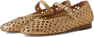 Marc Fisher Evonna Womens Dress Flat Shoes Gold Leather : 8.5 M