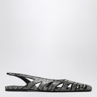 Alaia Ballerine Slingback in pelle stampata effetto pitone