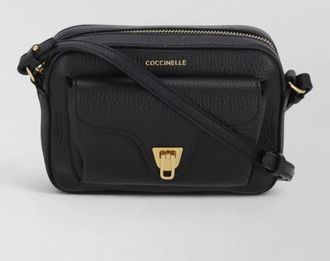 Coccinelle suede shoulder bag adjustable strap hardware