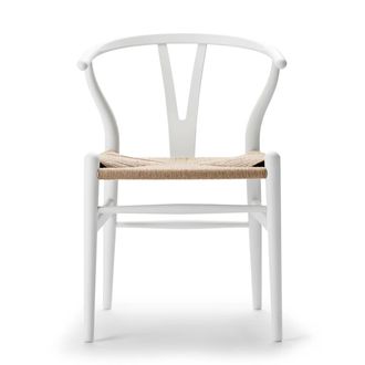 Carl Hansen & S&oslash;n CH24 Wishbone Chair, Buche soft white / Naturgeflecht
