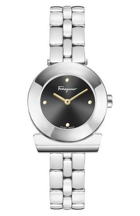 Ferragamo Gancino Bracelet Watch, 27mm in Stainless Steel at Nordstrom Rack