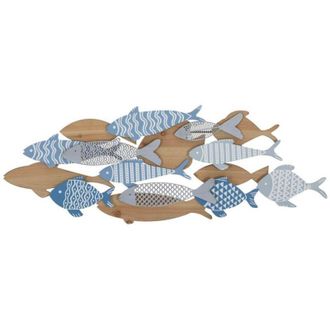 Mauro Ferretti Decorazione Parete Muro Mare cm 91X3X33,5 - FISH SEA