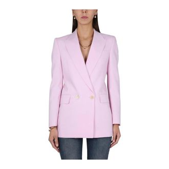 Alexander McQueen Blazer de Lana Cruzado - Jackets - Mujer - Rosa - S