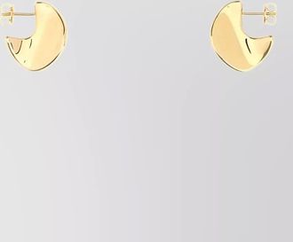 Bottega Veneta sterling silver disc earrings