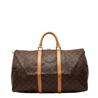 Louis Vuitton Brown Pvc Leather Boston Bag (Pre-Owned)