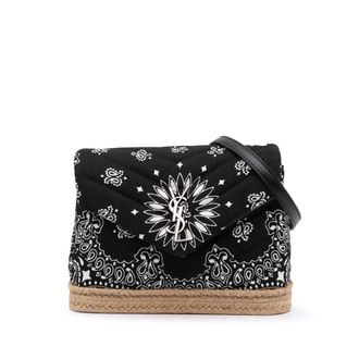Saint Laurent Bandana Print Gequiltte Schoudertas