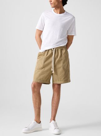 Officine G&eacute;n&eacute;rale Mens Fitz drawstring-waist shorts