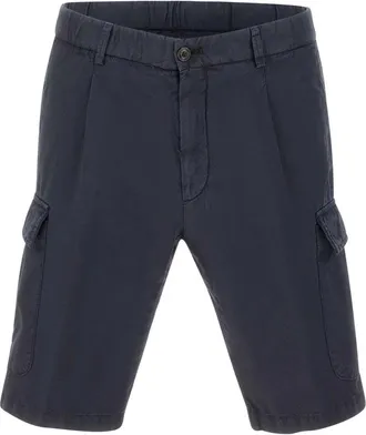 BRIGLIA 1949 Korte Broeken, Heren, Blauw, M, Katoen, Newport Bermuda Shorts