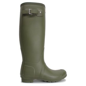 Hunter Original Tall Rubber Womens Calf Length Boots - Olive Leaf - Size:UK 4