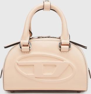 Diesel 1DR Dome-Leather Small bowling bag - Crossbody Bags - Woman - Pink