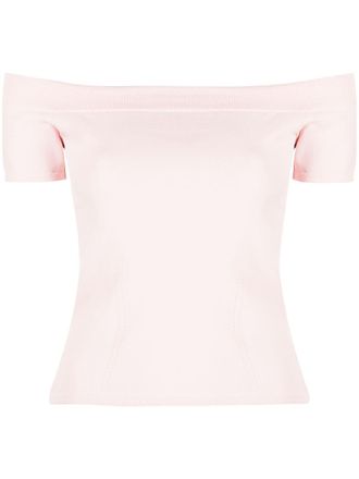 Alexander McQueen Off-shoulder top - Roze