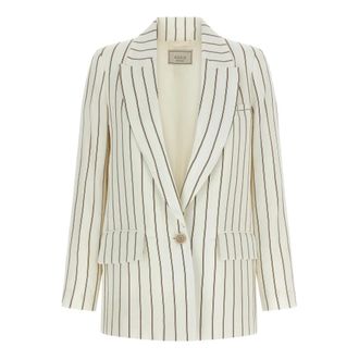 PESERICO Single-breasted Blazer - female - Peserico - Blazers - White - L - Jackets