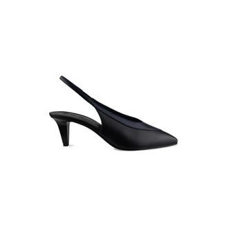 Loro Piana Schoenen, Dames, Zwart, 38 EU, Leer, Rebecca Slingback Pumps