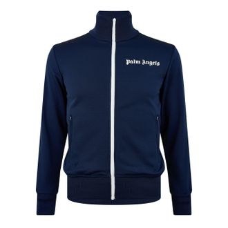 Palm Angels Mens Logo Track Jacket in Navy - Size X-Small