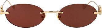Valentino Garavani Vg 0032S Zonnebril - Dames - Zonnebrillen - Geel - 53 MM - Nylon - Accessoires