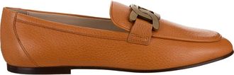 Tod's Ketting Leren Mocins - Dames - Loafers - Oranje - 40 EU - Leer - Schoenen