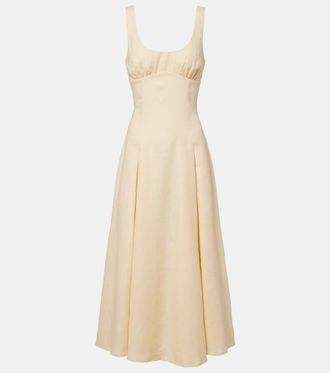 Faithfull The Brand Esme linen midi dress