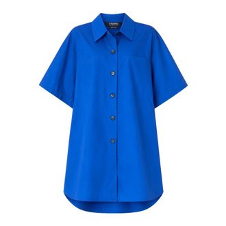 Max Mara Dames, Blouses & Shirts, Blauw, Maat: S Katoen