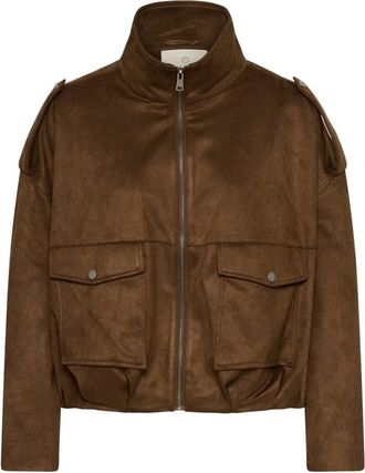 Kaffe Giacca Leggera - - Jackets - Donna - Marrone - 3XL