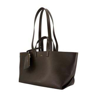 A.P.C. Womens Le Drummer Shoulder Bag - A.p.c. Leather Khaki Cowhide Shoulder-Hobo-Bags