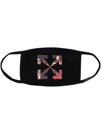 Off-white Mascherina Caravaggio con stampa - Nero