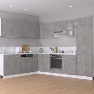 Berkfield Home Durable Corner Bottom Cabinet Concrete Grey 75.5x75.5x80.5 cm Eng
