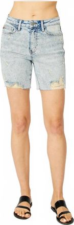 Judy Blue High Waisted Destroy Bf Shorts In Mineral Washed