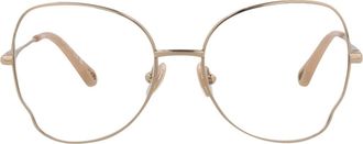 Chlo&eacute; Core 53mm Cat Eye Optical Glasses in Gold Gold Transparent at Nordstrom Rack