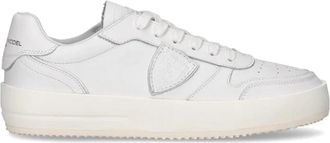Philippe Model Mooie Lage Sneakers - Heren - Sneakers - Wit - 40 EU - Katoen - Schoenen