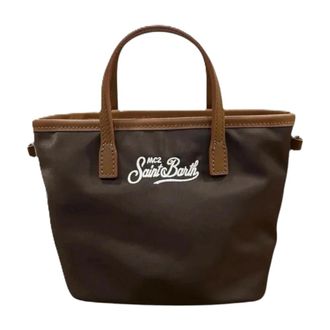 MC2 Saint Barth City Bag Mini Nylon - Dames - Tassen - Bruin - Maat: ONE Size Nylon