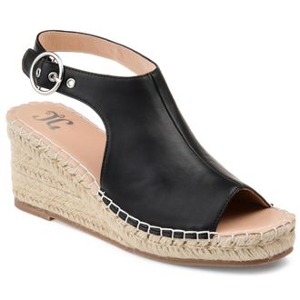 Journee Collection Women & apos;s Crew Medium and Wide Width Espadrille Wedge Sandals