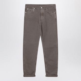 Brunello Cucinelli Brunello Cucinelli Beige Jeans mit Vintage-Effekt und umgeschlagenem Saum