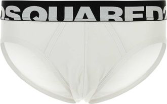Dsquared2 White Stretch Cotton Brief
