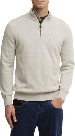 Barbour Cotton Half Zip Sweater in Neutral at Nordstrom, Size Xx-Large