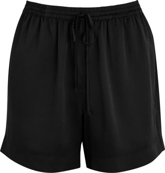 Fleur Of England Fleur OF England Fleur du Jour Silk-satin Pyjama Shorts - Black - L (UK14 / L)