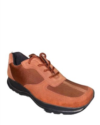 GBX Mens Lace Up Low Top Sneaker In Burnt Orange