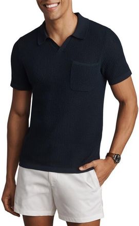 Rhone Coastal Johnny Collar Polo in True Navy at Nordstrom, Size Xx-Large