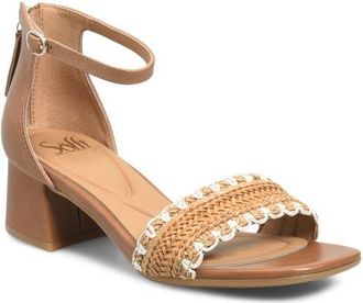 S&ouml;fft Lilah Ankle Strap Wedge Sandal in Sand/Tan at Nordstrom, Size 9.5
