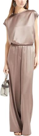 Brunello Cucinelli T-shirt con Monili - - Tops - Donna - Marrone - S