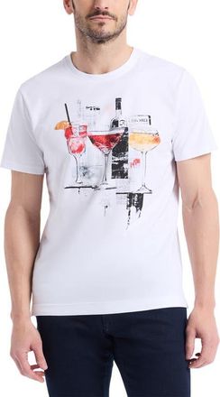 Robert Graham The Tipsy Times Graphic T-Shirt in White at Nordstrom, Size Xxx-Large