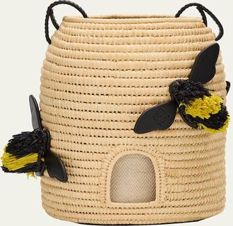 Loewe x Paulas Ibiza Beehive Basket Bucket Bag in Raffia