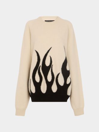 Frenckenberger Sylvie Fleury Flame Cashmere R-Neck Sweater